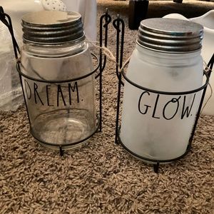 Rae Dunn candle / hanging jars